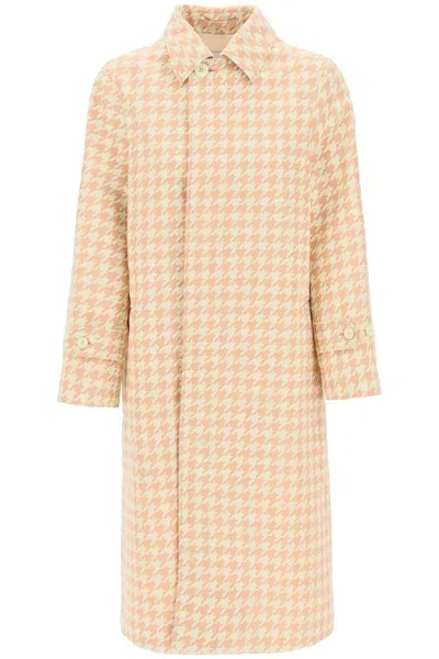 Burberry Houndstooth Twill Trench Coat In Multicolor