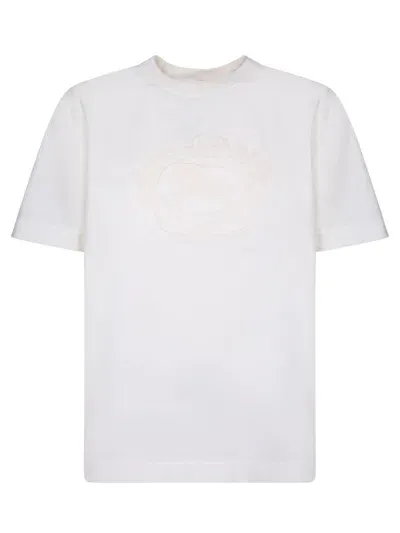 Burberry Ivory Logo Jersey T-shirt In White