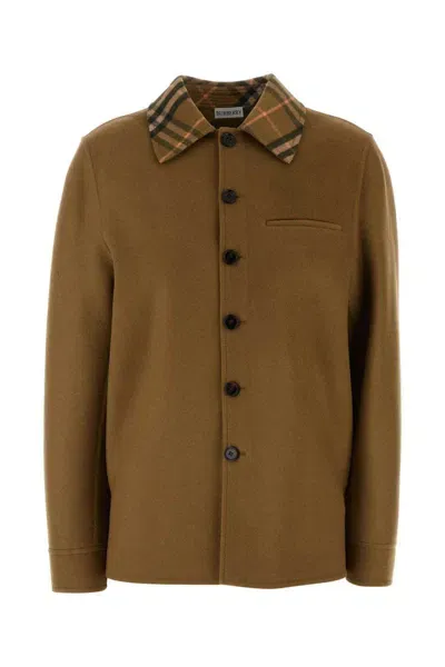 Burberry Jackets And Vests In Brown