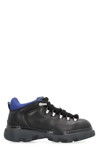 Burberry Black Leather Lace-up Shoes