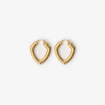 Burberry Small Gold-plated Shield Hoop Earrings