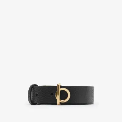 Burberry Leather Rocking Horse Belt In Black