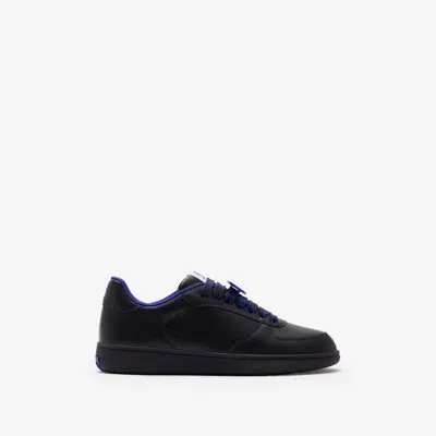 Burberry Leather Terrace Sneakers In Black