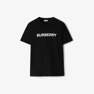 Burberry Logo Cotton T-shirt In Black