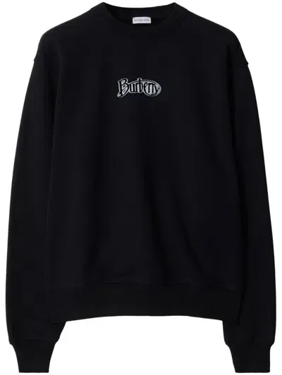 Burberry Logo Sweatshirt In Black