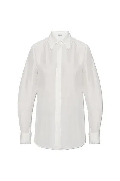 Burberry Long Sleeved Button Fastened Shirt In White