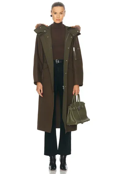 Burberry Long Washed Parka In Loch