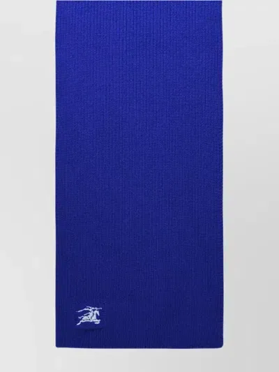 Burberry Ribbed Scarf In Blue