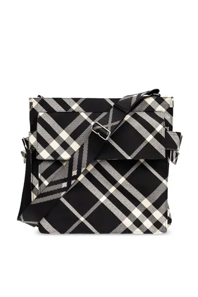 Burberry Trench Checked Crossbody Bag In Multi