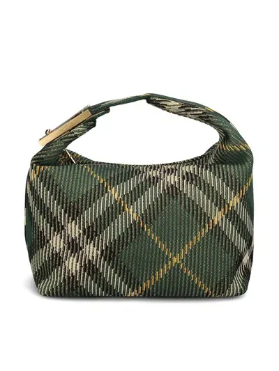 Burberry Medium Peg Check-pattern Tote Bag