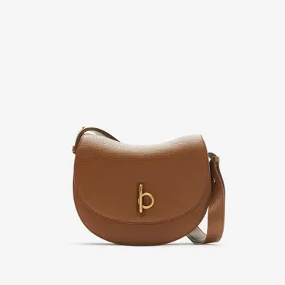 Burberry Medium Rocking Horse Leather Bag In Brown