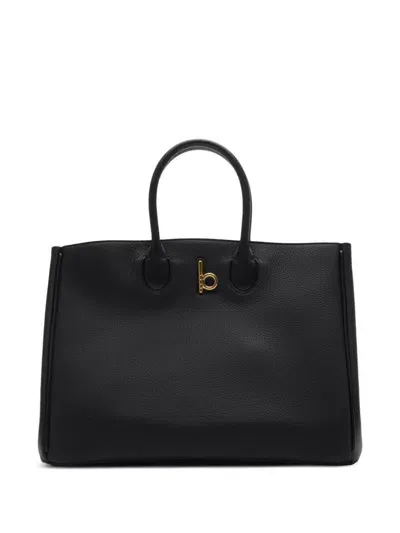 Burberry Medium Rocking Horse Tote Bag In Black