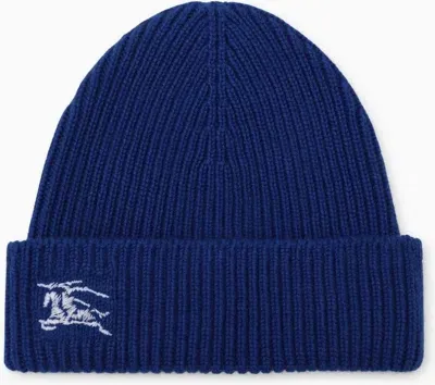 Burberry Ekd Beanie In Blue