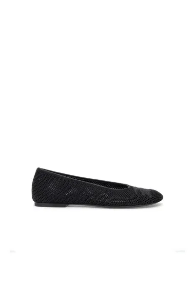 Burberry Mesh Fabric Ballet Flats For Women In Black