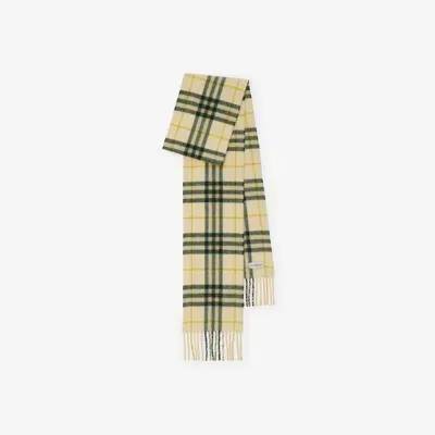 Burberry Narrow Check Cashmere Scarf In Neutral