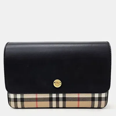 Pre-owned Burberry Note Crossbody Bag In Black