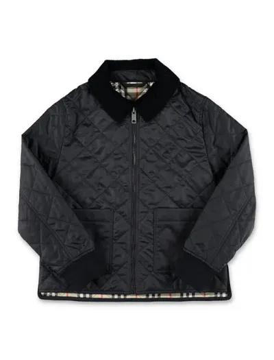 Burberry Kids' Quilted Nylon Jacket In Black