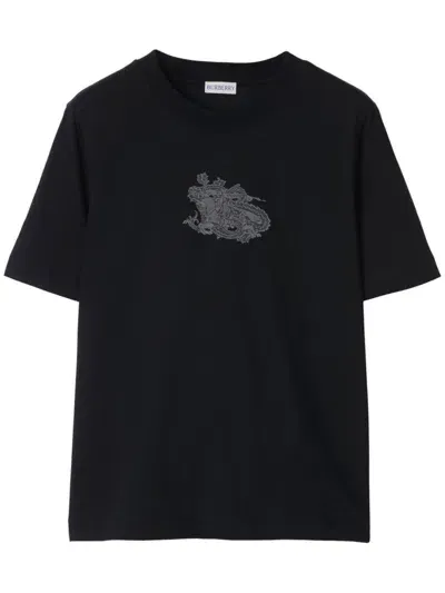 Burberry Paisley Ekd T-shirt In Coal