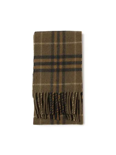 Burberry Plaid Checked Fringed In Multi