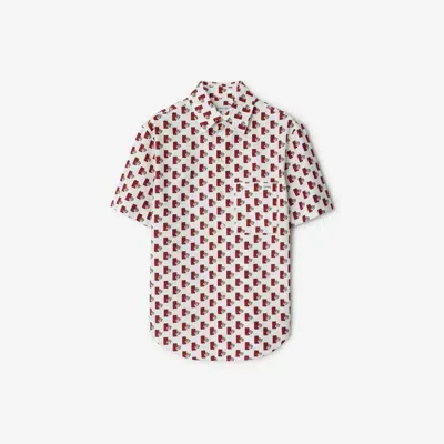 Burberry Postbox Cotton Silk Shirt In Chalk