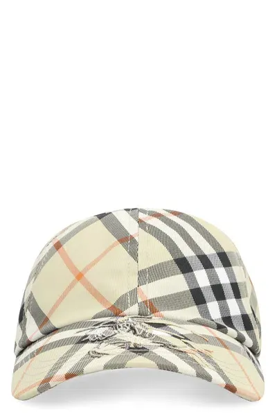 Burberry Printed Baseball Cap In Beige