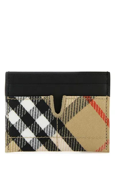 Burberry Printed E-canvas Card Holder In Sandipcheck