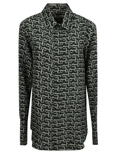 Burberry Printed Monogram Shirt In Green