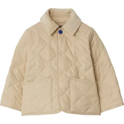 Burberry Babies' Diamond-quilted Padded Jacket In Neutrals