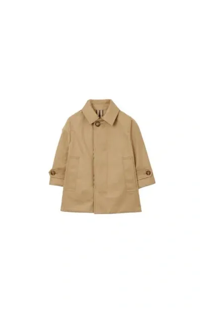 Burberry Babies'  Reversible Check Gabardine Car Coat In Archive Beige