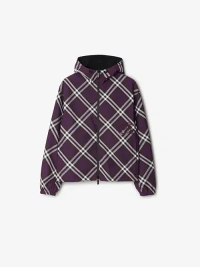 Burberry Reversible Check Jacket In Pansy