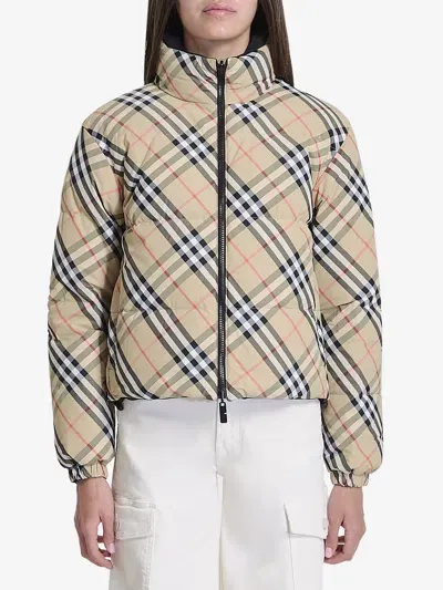 Burberry Reversible Down Jacket In Multicolor