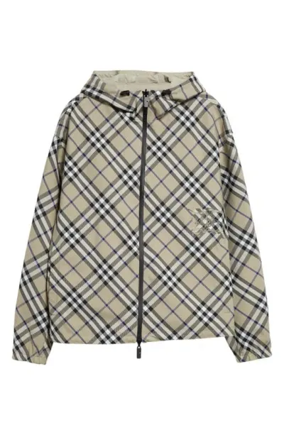 Burberry Reversible Check Jacket In Cream