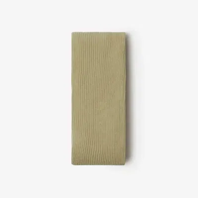 Burberry Ribbed Wool Blend Tights In Flax