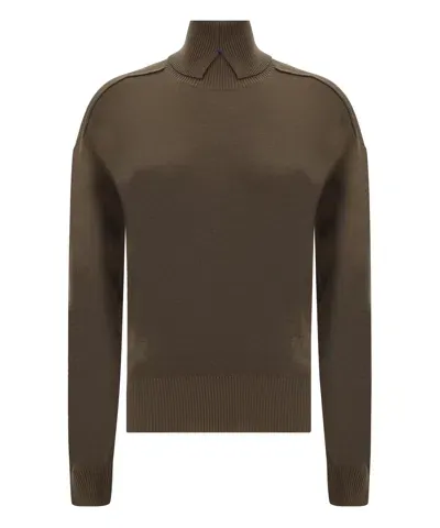 Burberry Roll-neck Sweater In Brown