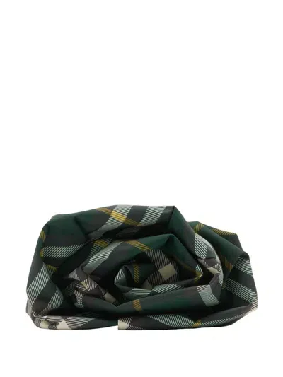 Burberry Green Rose Clutch In Ivy