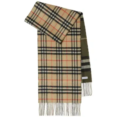 Burberry Scarves In Green/neutrals