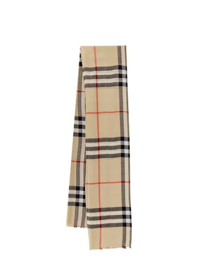 Burberry Scarf In Neutrals/black