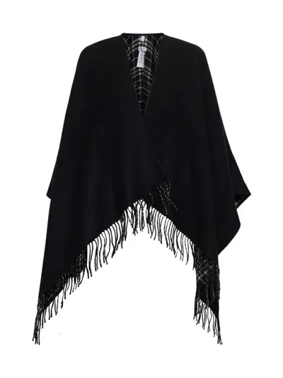 Burberry Scarfs In Black/calico Ip Chk