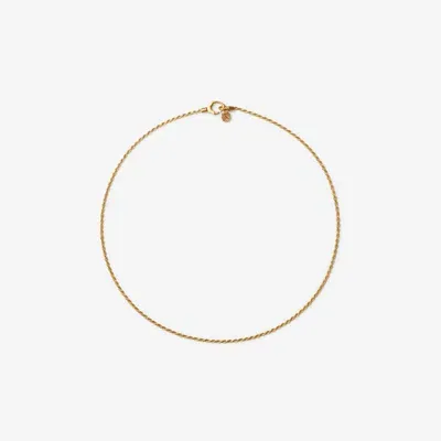 Burberry Shield Lock Necklace In Gold