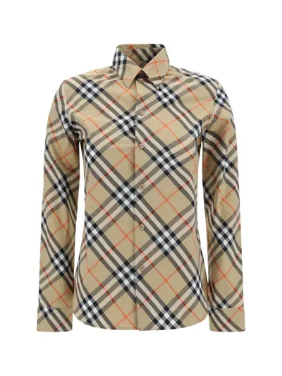 Burberry Shirt In Sand Ip Check