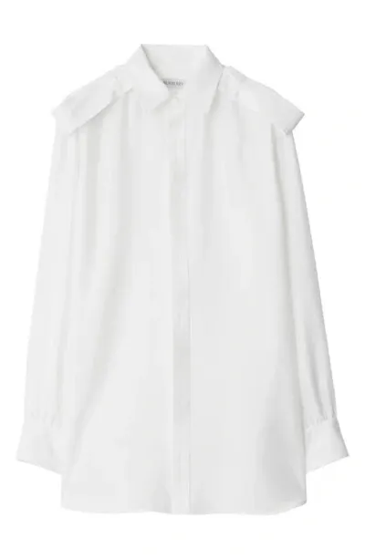 Burberry Silk Shirt In White