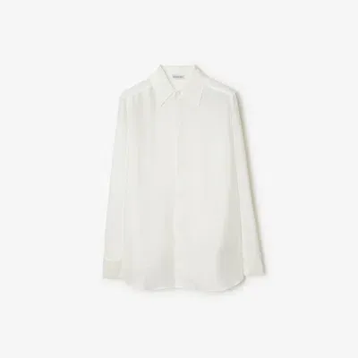 Burberry Silk Shirt In Chalk