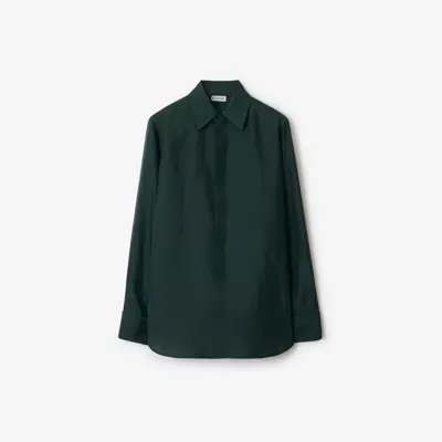 Burberry Silk Shirt In Jungle