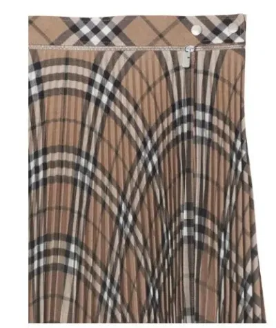 Burberry Checked Wool Skirt In Linden Ip Check