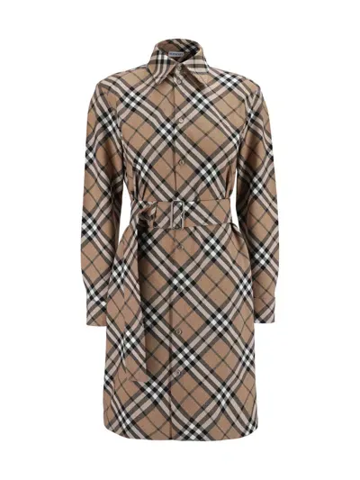 Burberry Smart Chemisier Dress In Multicolor