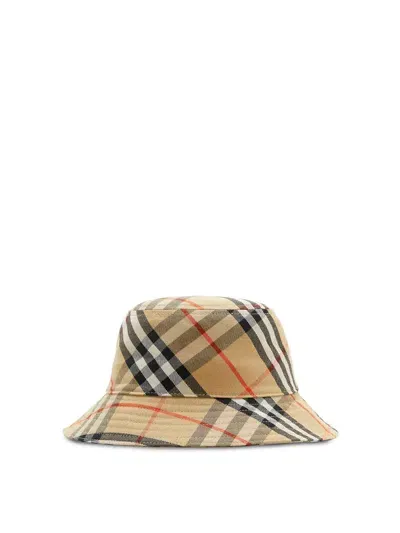 Burberry Bias Check Bucket In Beige