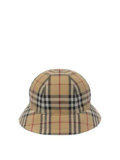 Burberry Nylon Bucket Hat In Beige