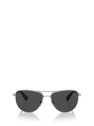 Burberry 60mm Pilot Sunglasses In Silver