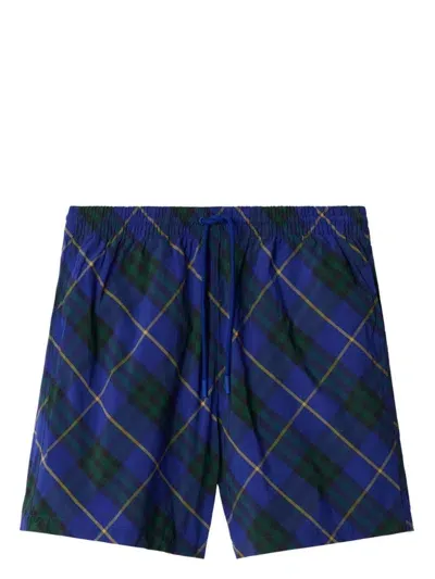 Burberry Swim Shorts With Logo In Bright Navy