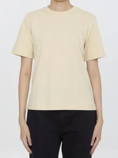 Burberry T-shirt With Paisley Logo In White